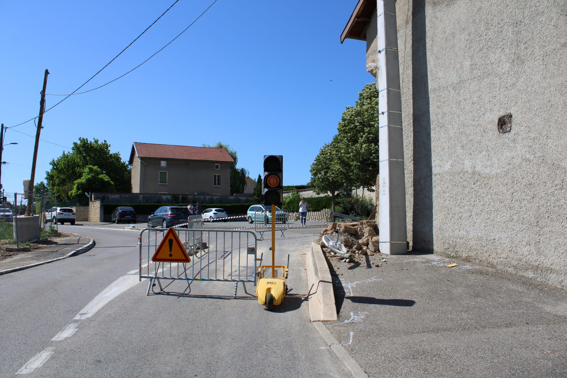 Accident à Chavagneux à l'intersection entre la rue du village et la montée de la roue: la ville communique
